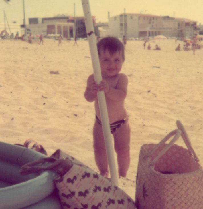 Io al mare in Puglia nel 1976