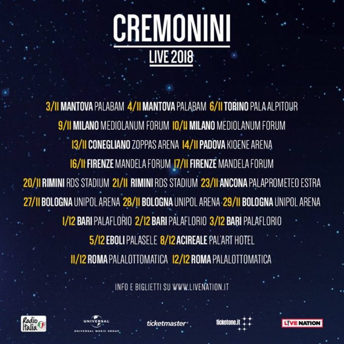Cremonini Live 2018