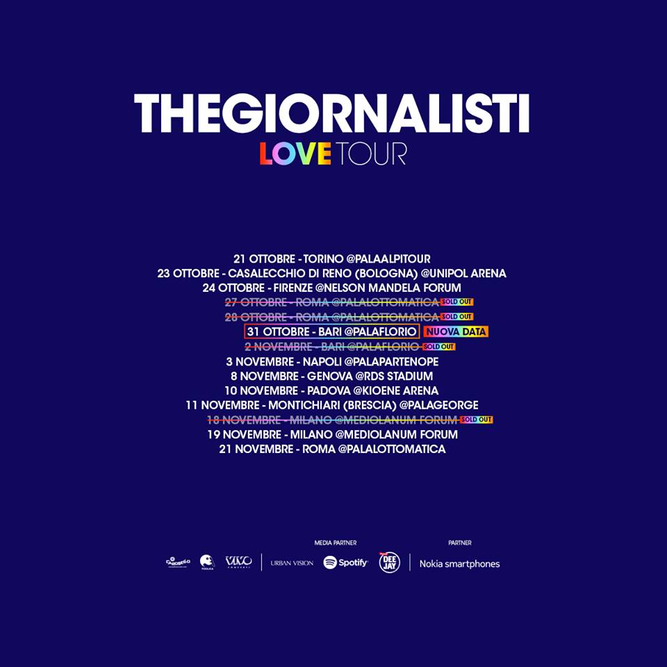 TheGiornalisti - Tour