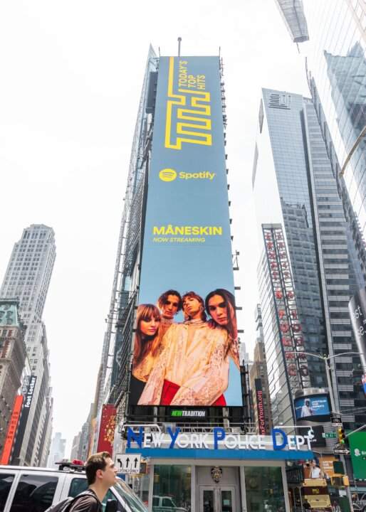 Billboard Times Square Maneskin
