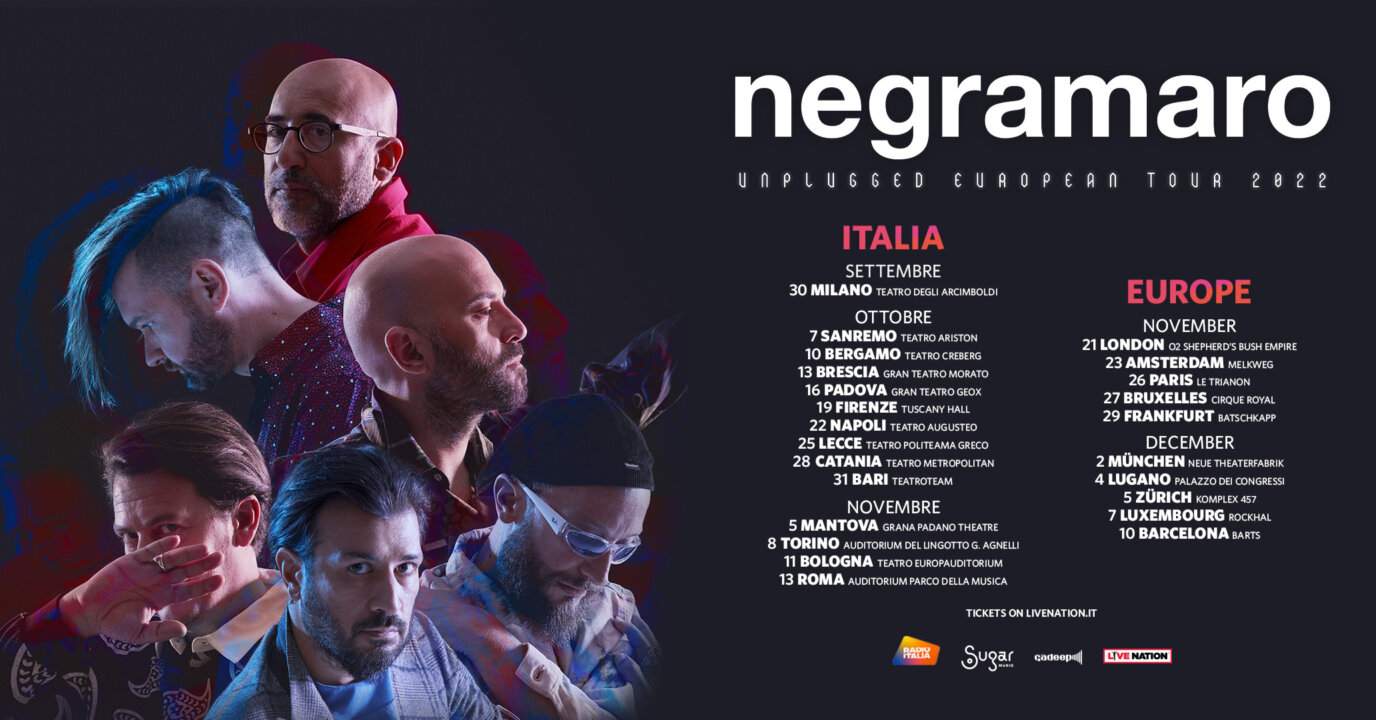 Negramaro Unplugged European Tour 2022