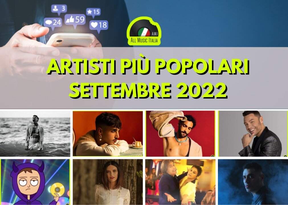 artisti piu popolari all music italia settembre