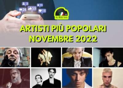 Artisti piu popolari all music italia novembre