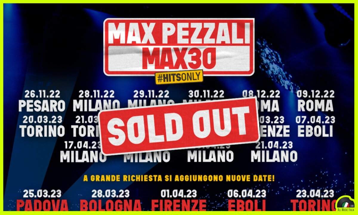 Max Pezzali tour 2022 2023