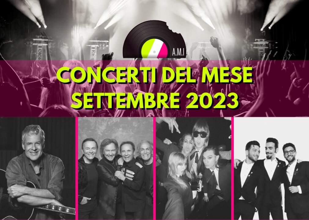 Calendario concerti del mese settembre 2023