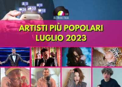 Artisti piu popolari all music italia luglio 2023