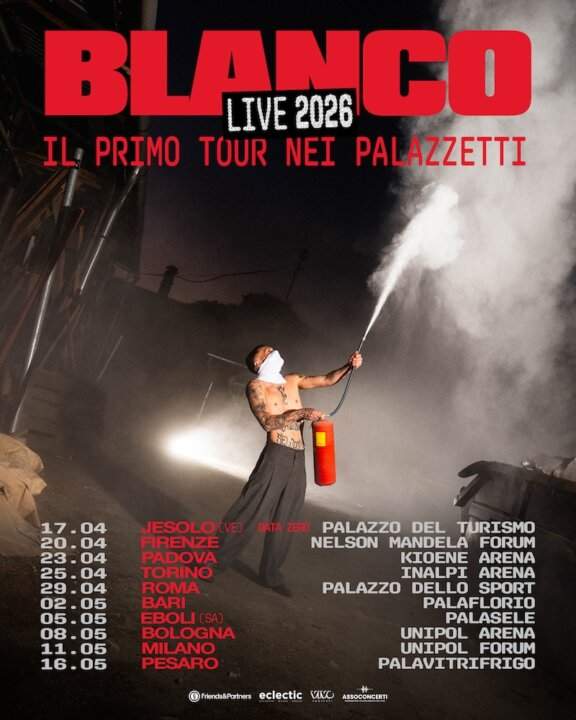 blanco tour 2026 locandina poster