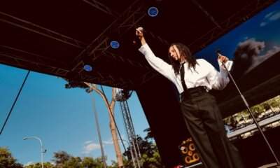 Ghali alla manifestazione Non in mio nome a Roma per Gaza