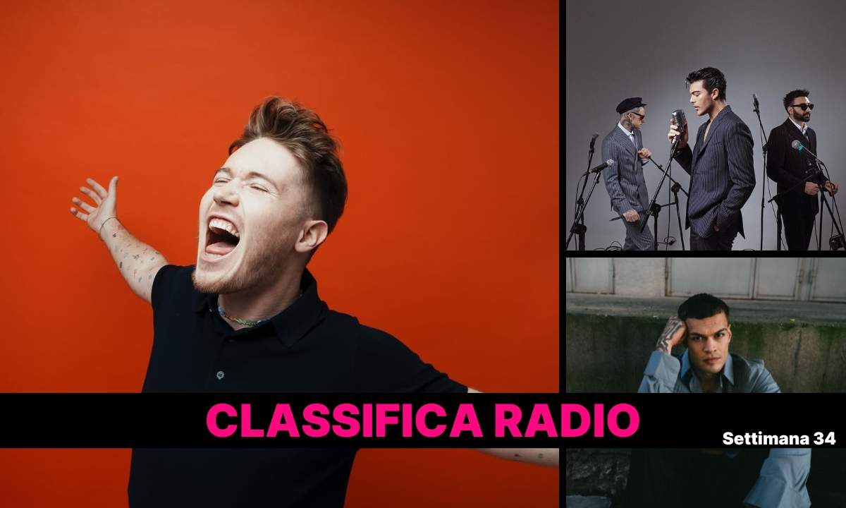 Classifica radio EarOne settimana 34 2025 conAlfa al primo posto