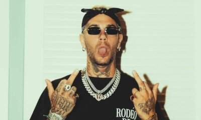 Emis Killa durante la presentazione della scaletta e degli ospiti di EM16 a Milano