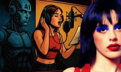 Giuliana Florio durante un video social, legata al dibattito sull’uso dell’intelligenza artificiale nella musica italiana