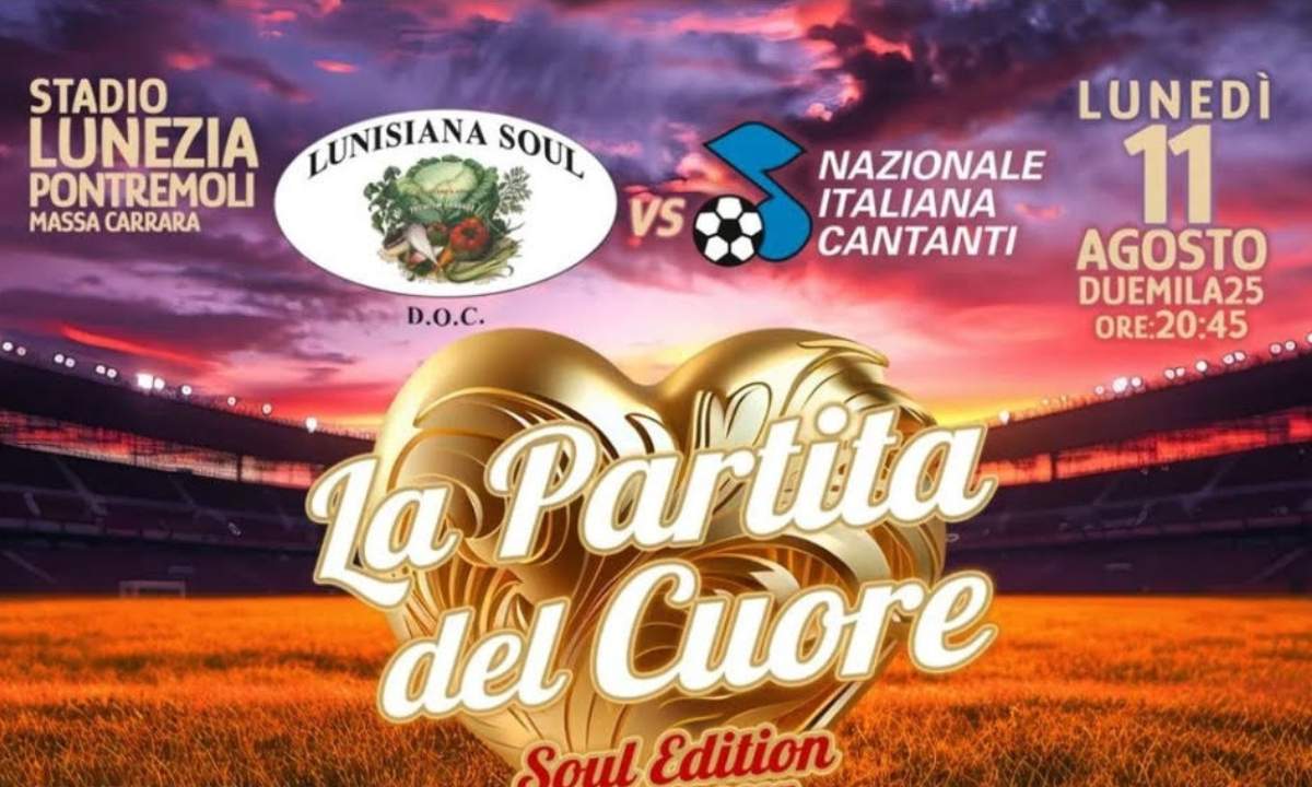Umberto Tozzi e Zucchero Fornaciari insieme a Pontremoli per la Partita del Cuore 2025