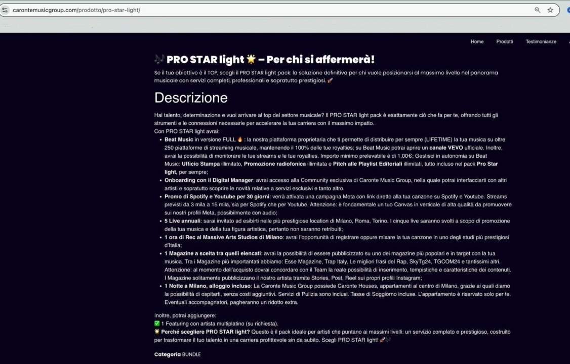 Pacchetto Star Light