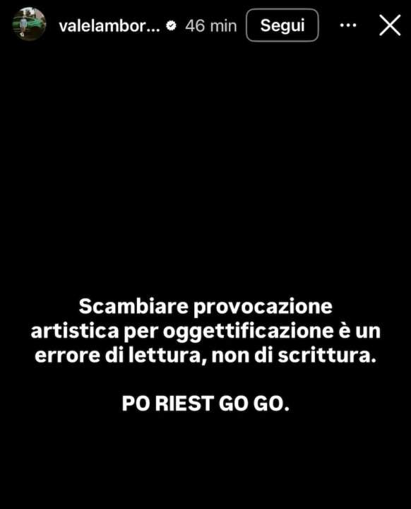 Vale Lambo polemica follow risposta