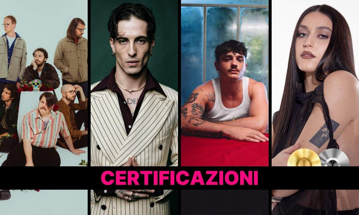 Certificazioni FIMI settimana 36 2025 con Pinguini Tattici Nucleari, Damiano David, Olly e Gaia