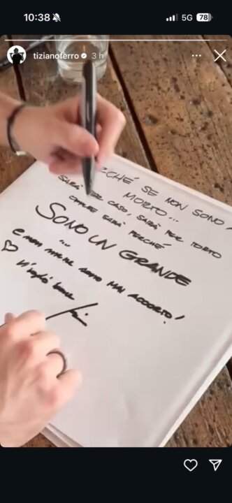 Tiziano Ferro Instagram