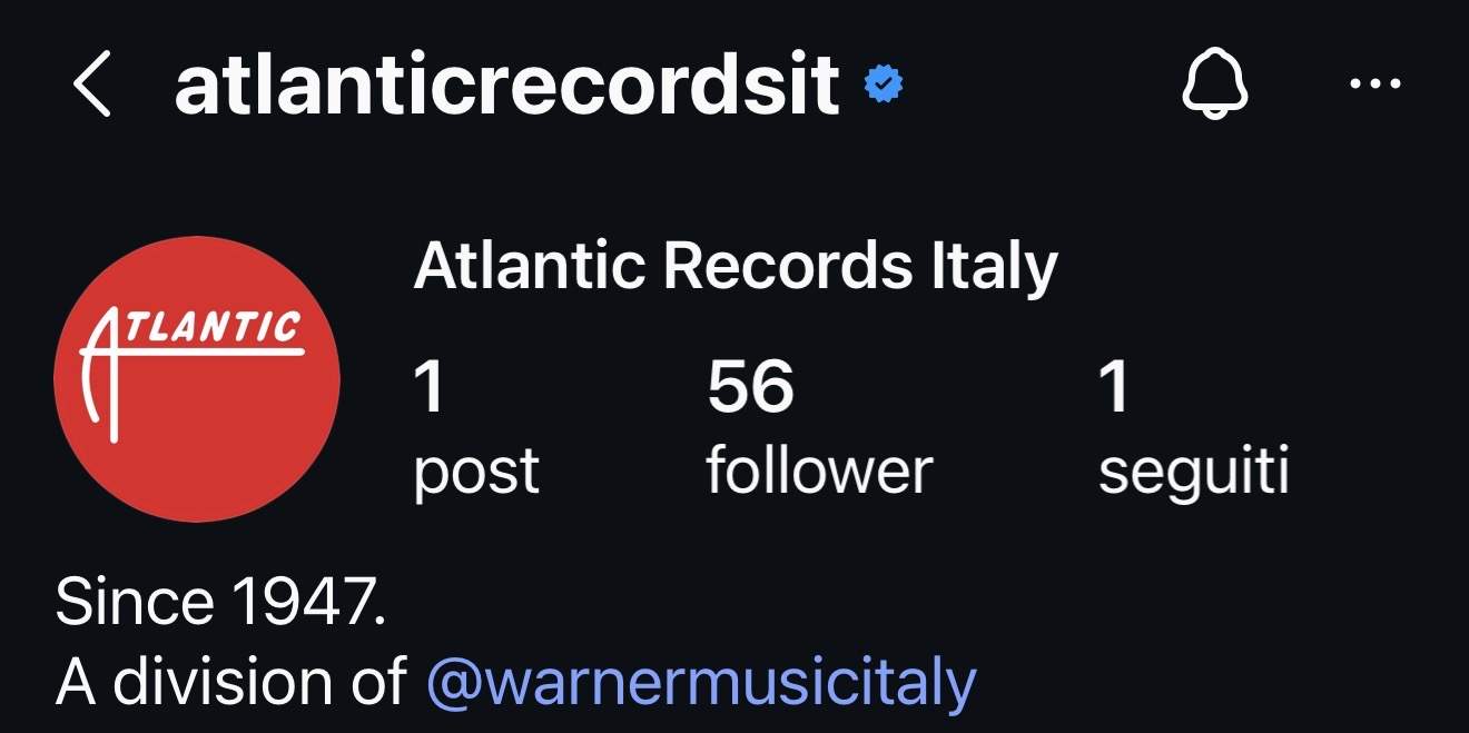 Logo ufficiale di Atlantic Records Italy, nuova label di Warner Music Italy