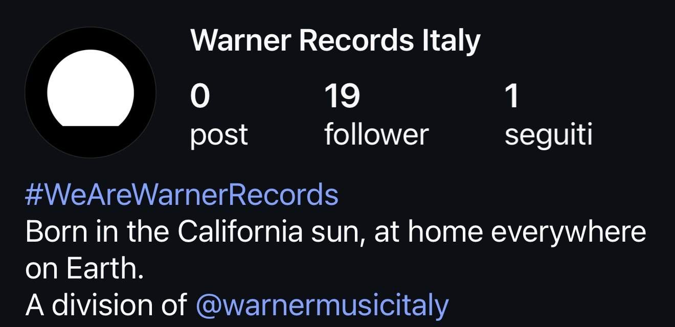 Logo ufficiale di Warner Records Italy, nuova divisione del gruppo Warner Music Italy