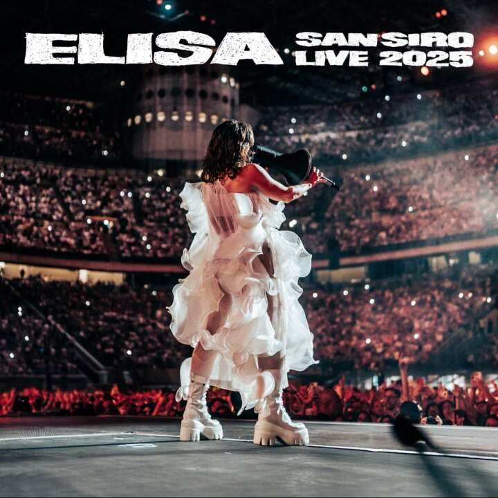 Copertina del nuovo album live di Elisa “San Siro Live 2025”, disponibile dal 14 novembre 2025 per Island Records / Universal Music.