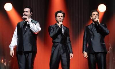 Il Volo durante lo show Tutti per Uno 2026 a Palazzo Te