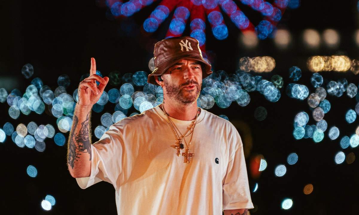 Salmo durante un live del World Tour 2025