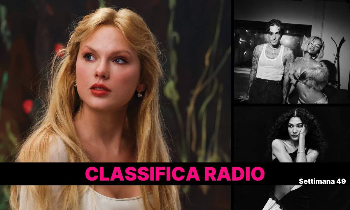 classifica radio earone 49 2025. I brani più passati in radio