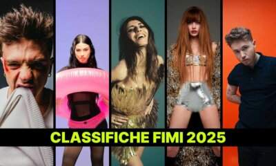 I protagonisti delle classifiche FIMI 2025: Olly, Anna, Giorgia, Annalisa e Alfa.