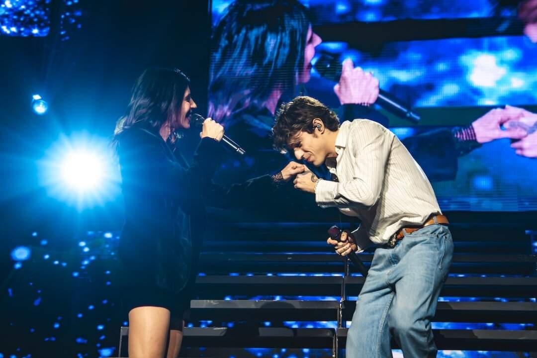 Giorgia e Irama al Forum di Assago a Milano durante il tour 2025