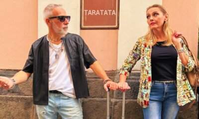Fabio e Alessandra dei Jalisse durante l’annuncio del nuovo singolo TARATATA