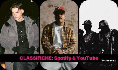 Classifica Spotify YouTube settimana 02/2026 con Geolier Phantom in testa