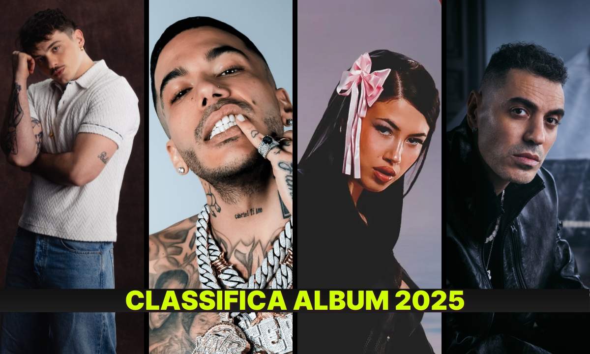 Grafica classifiche di vendita FIMI 2025 con Olly,