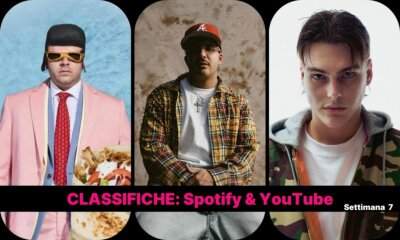 Classifica Spotify YouTube settimana 07/2026 con Geolier in vetta