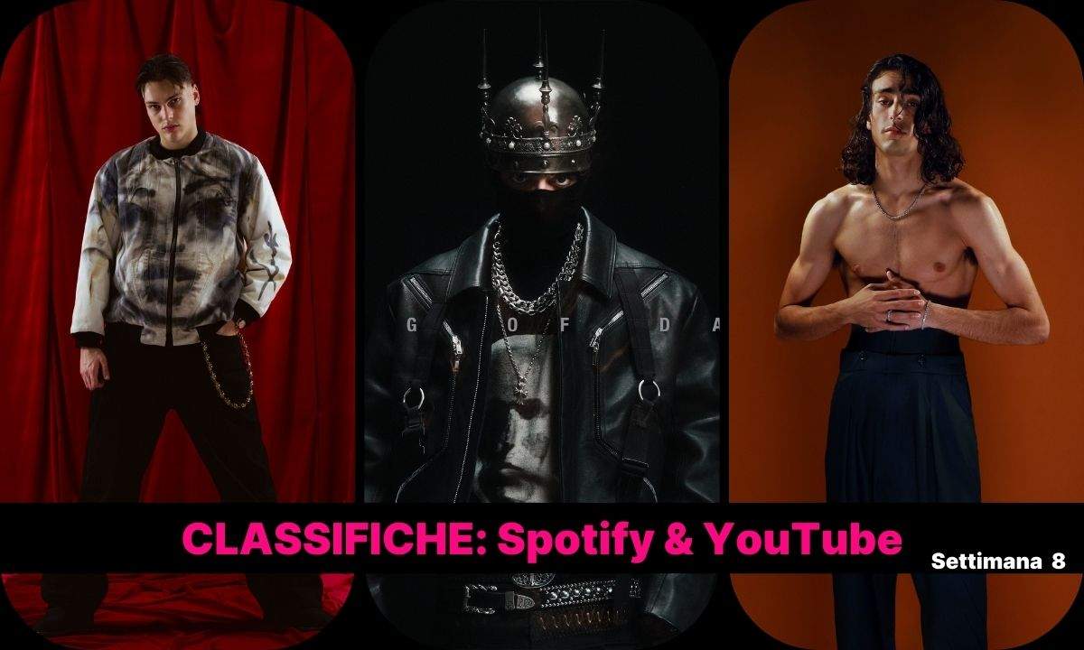 classifica Spotify YouTube settimana 8 con debutto di Pyrex