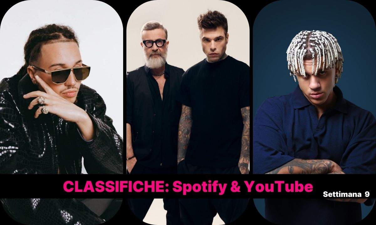 classifica Spotify YouTube settimana 9 dominata da Sanremo