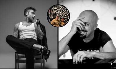 Fedez in studio con Luca Jurman durante la preparazione per Sanremo 2026