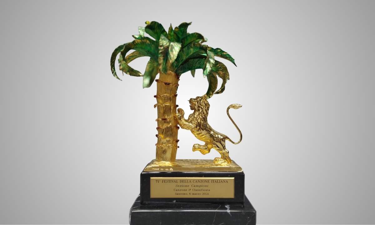 Leone d'oro premio del vincitore del Festival di Sanremo