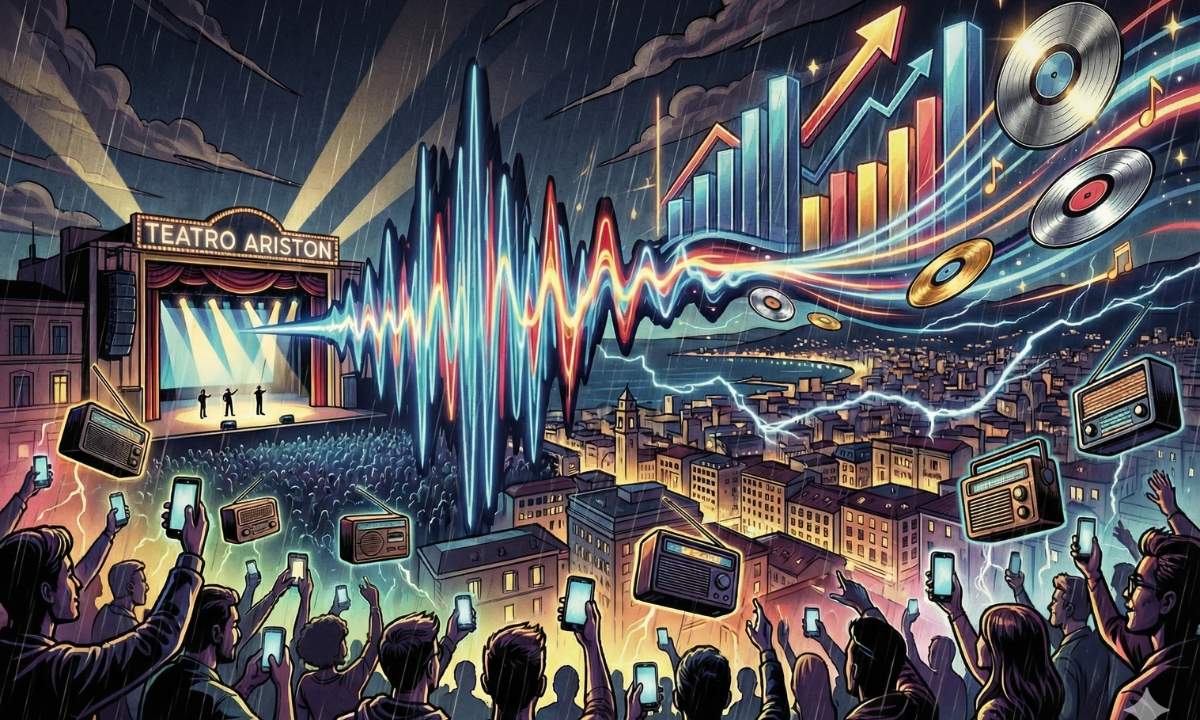 Dati del report FIMI 2026 sull’impatto del Festival di Sanremo sul mercato discografico italiano