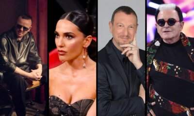 I quattro giudici del Serale di Amici 2026: Amadeus, Gigi D'Alessio, Elena D'Amario e Cristiano Malgioglio