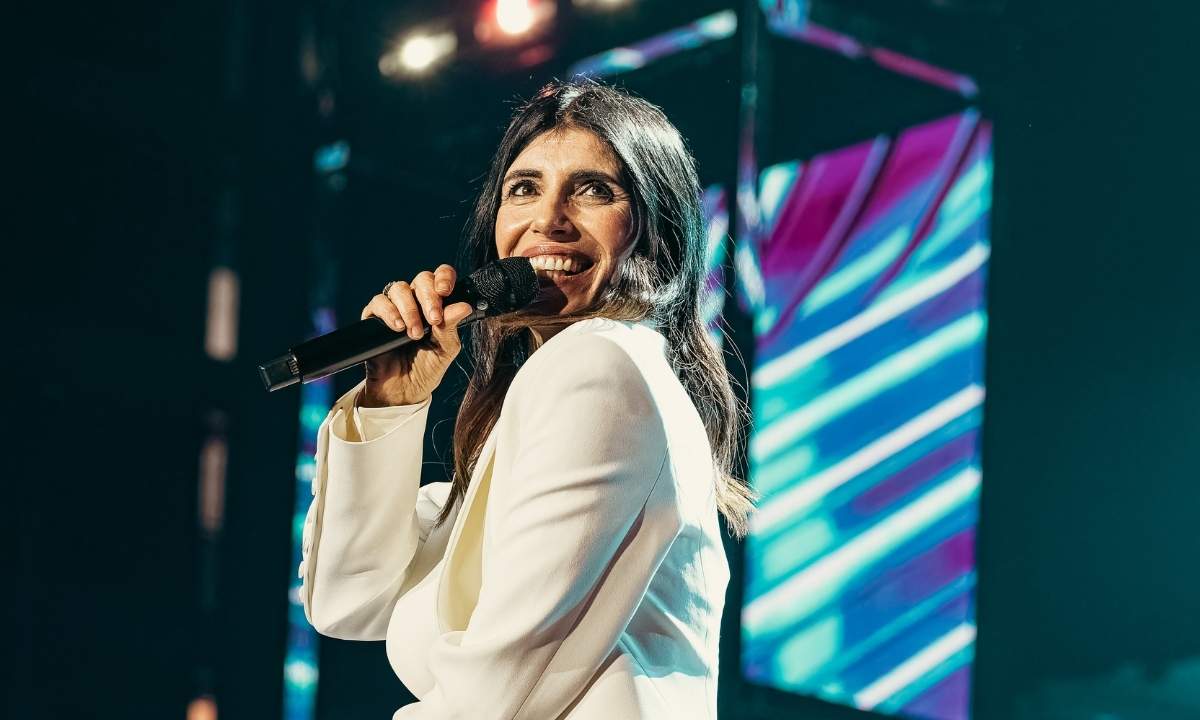 Giorgia sul palco durante il G Palasport Live 2026