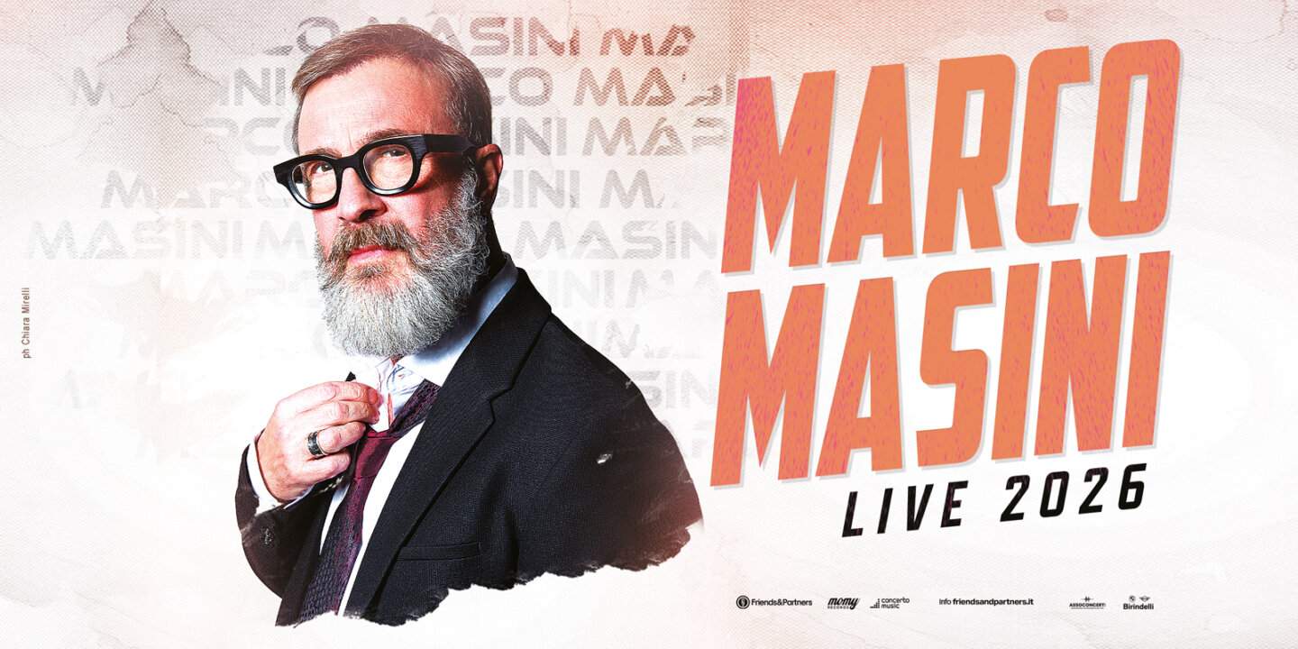 Marco Masini Live 2026 locandina ufficiale del tour con le date dei concerti