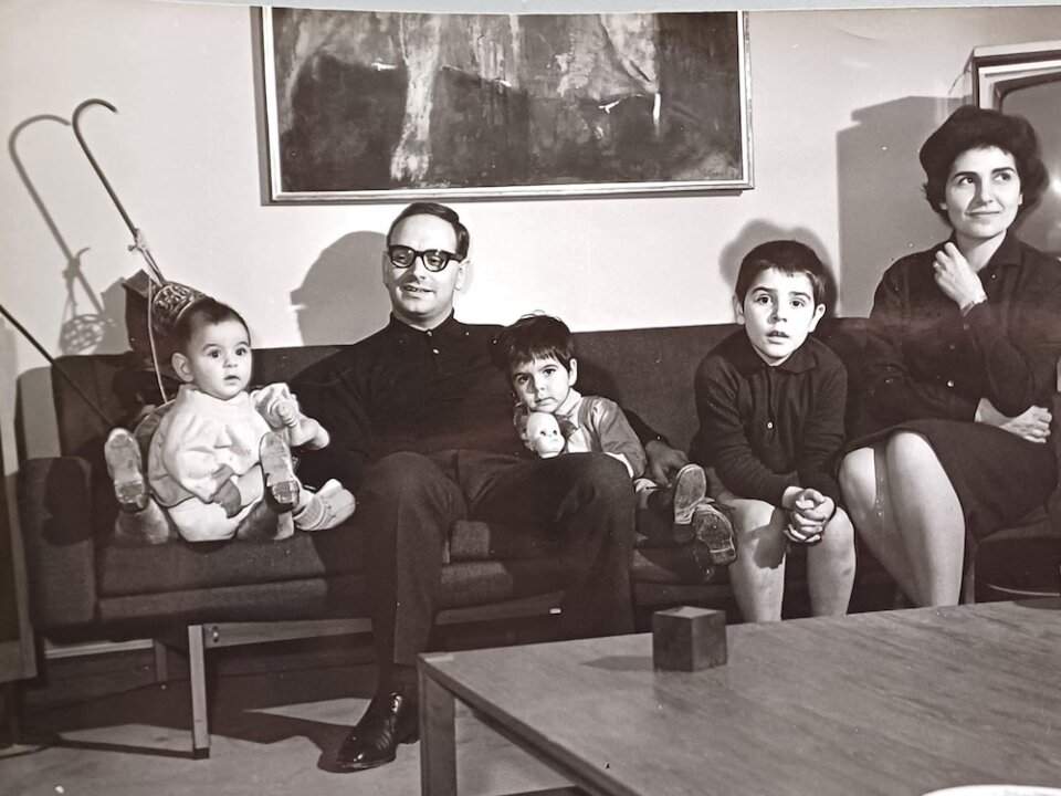 Marco Morricone da bambino con il padre Ennio Morricone