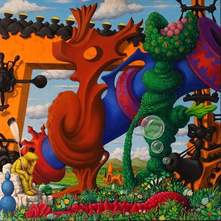 Copertina del singolo Fanfole di Rancore, opera "Il Giardino Segreto" di Luigi Serafini