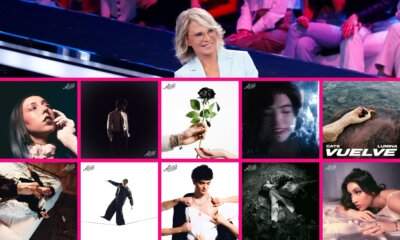 Collage delle copertine dei singoli cantanti di Amici 25 per le pagelle ai terzi inediti