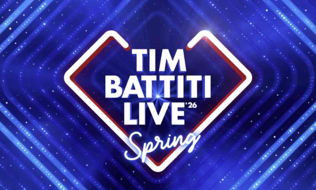 Logo ufficiale di Tim Battiti Live Spring 2026 su sfondo blu con luci