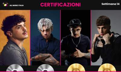 Olly, protagonista delle certificazioni FIMI della settimana 14 del 2026 con l'ottavo disco di platino per l'album Tutta Vita