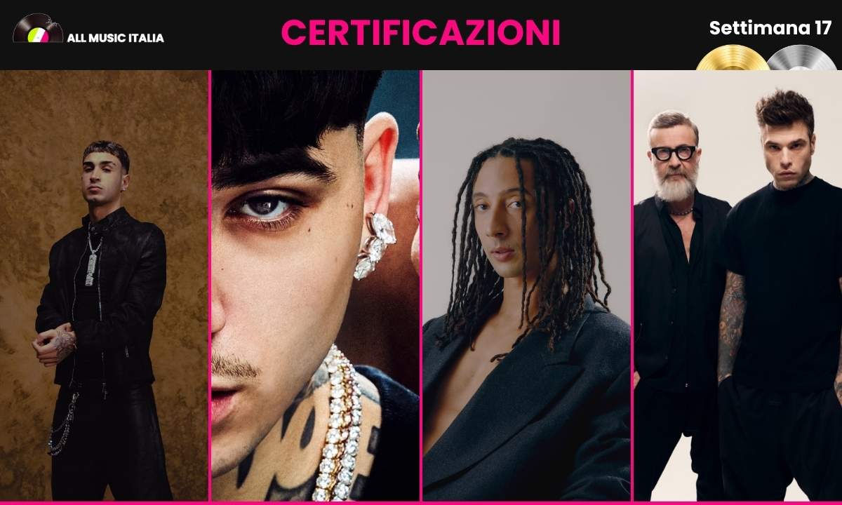 Capo Plaza, Shiva, Ghali, Marco Masini e Fedez nelle certificazioni FIMI della settimana 17 del 2026