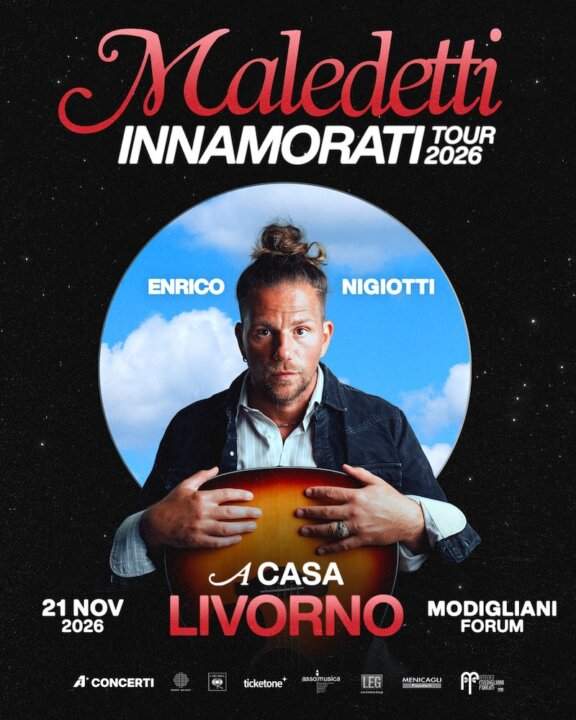 Locandina del concerto A Casa di Enrico Nigiotti al Modigliani Forum di Livorno il 21 novembre 2026