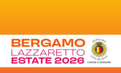 Logo e visual ufficiale di Lazzaretto Estate 2026 con stemma del Comune di Bergamo