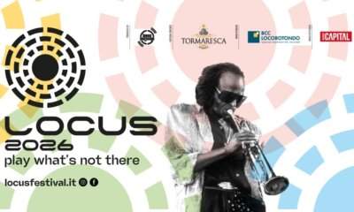 Visual ufficiale del Locus Festival 2026 con Miles Davis e il concept Play what’s not there