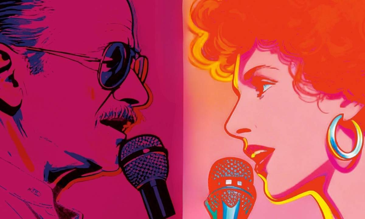 Copertina del vinile Per sempre di Ornella Vanoni e Gino Paoli, edizione marble orange numerata